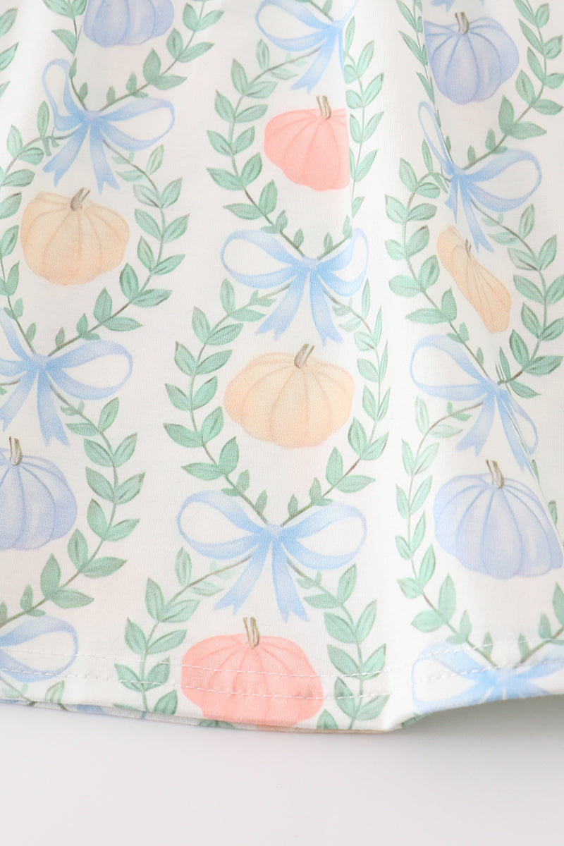 Pink pumpkin print dress