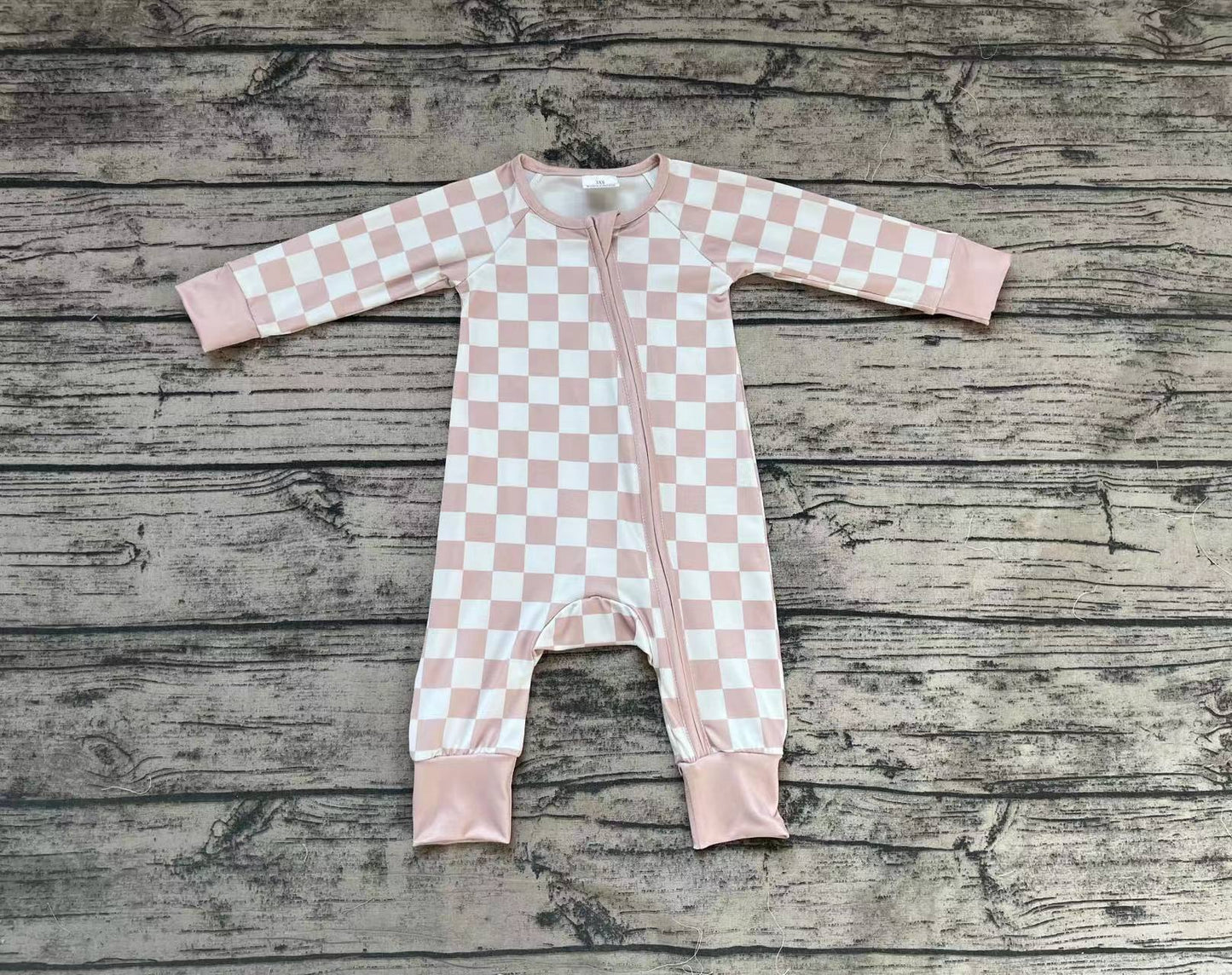 Checkered print zippy pajama
