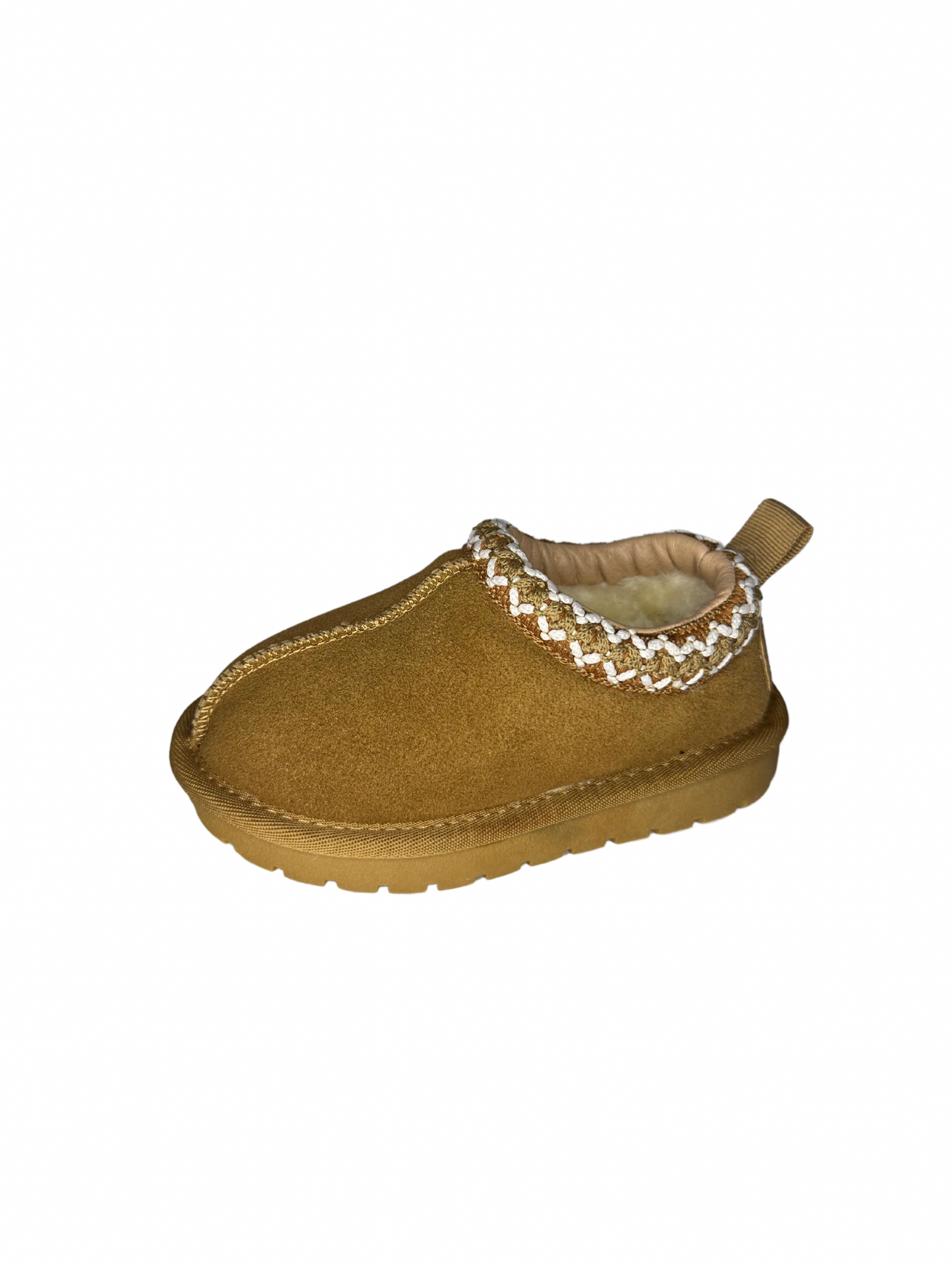 Fur lined slip on booties