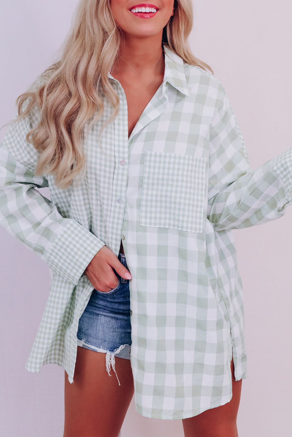 Color Block Oversized Flannel