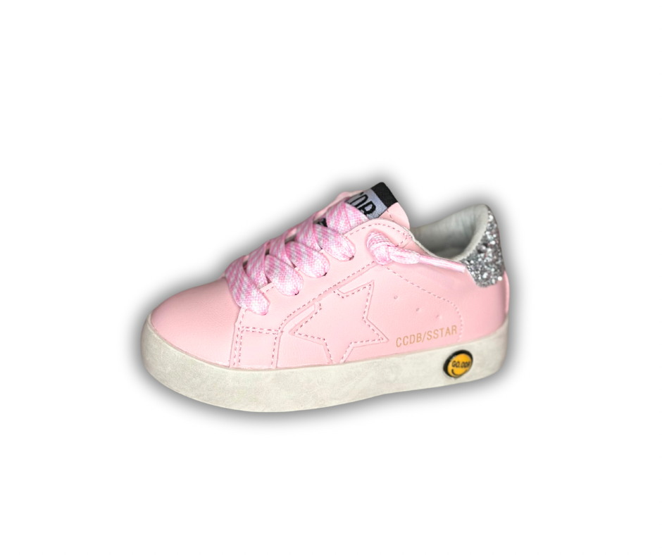 Pink check star