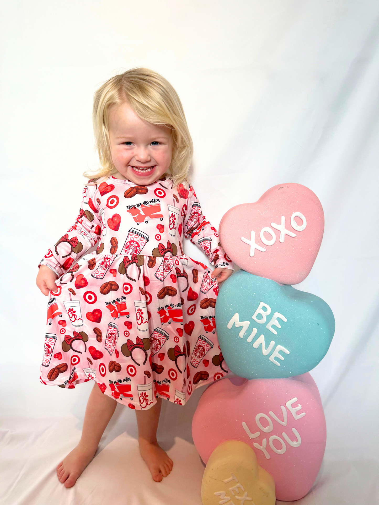 Red Heart Twirl Dress
