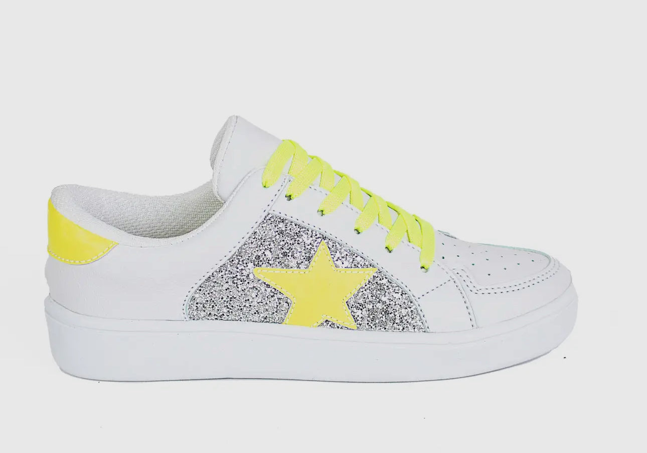 Neon woman’s star shoe