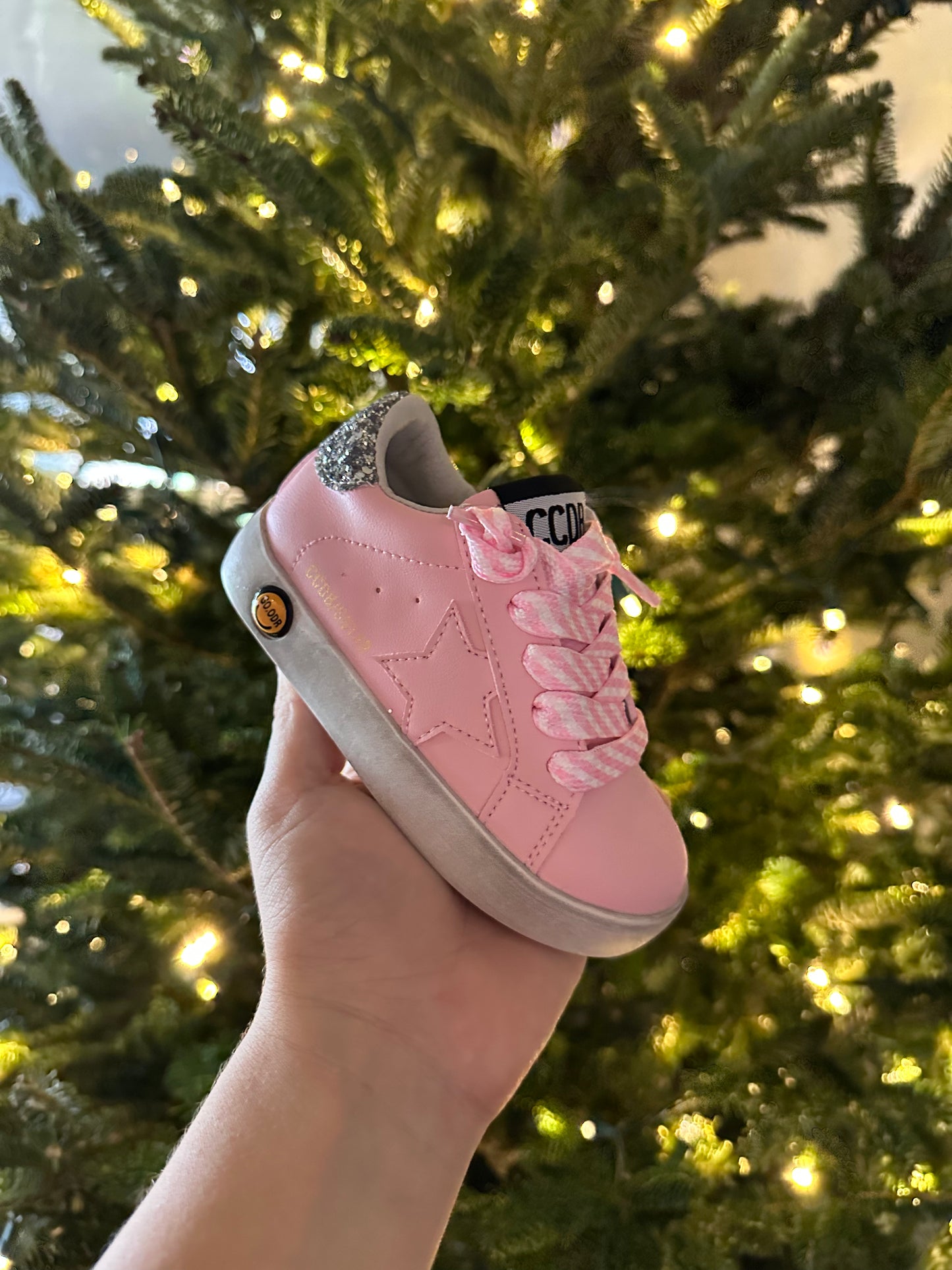 Pink check star