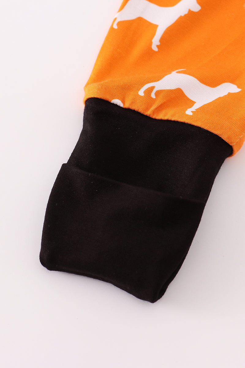 Orange Tennessee bamboo romper
