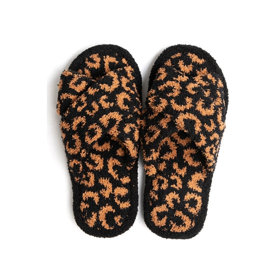 Leopard Criss-Cross Slippers