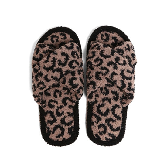 Leopard Criss-Cross Slippers