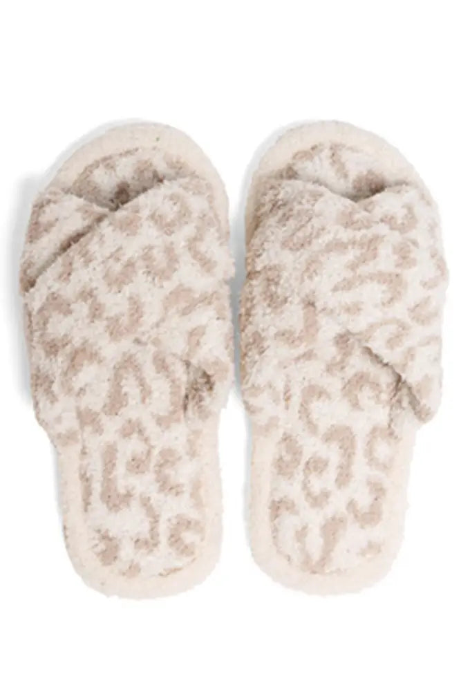 Leopard Criss-Cross Slippers