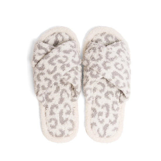 Leopard Criss-Cross Slippers