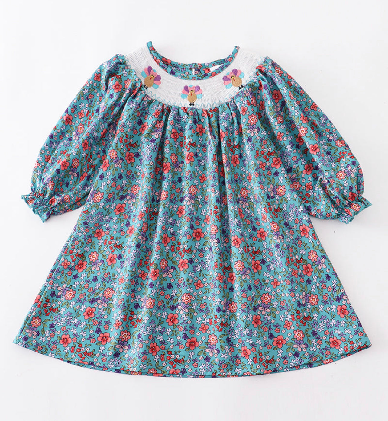 Turkey smocked blue dress