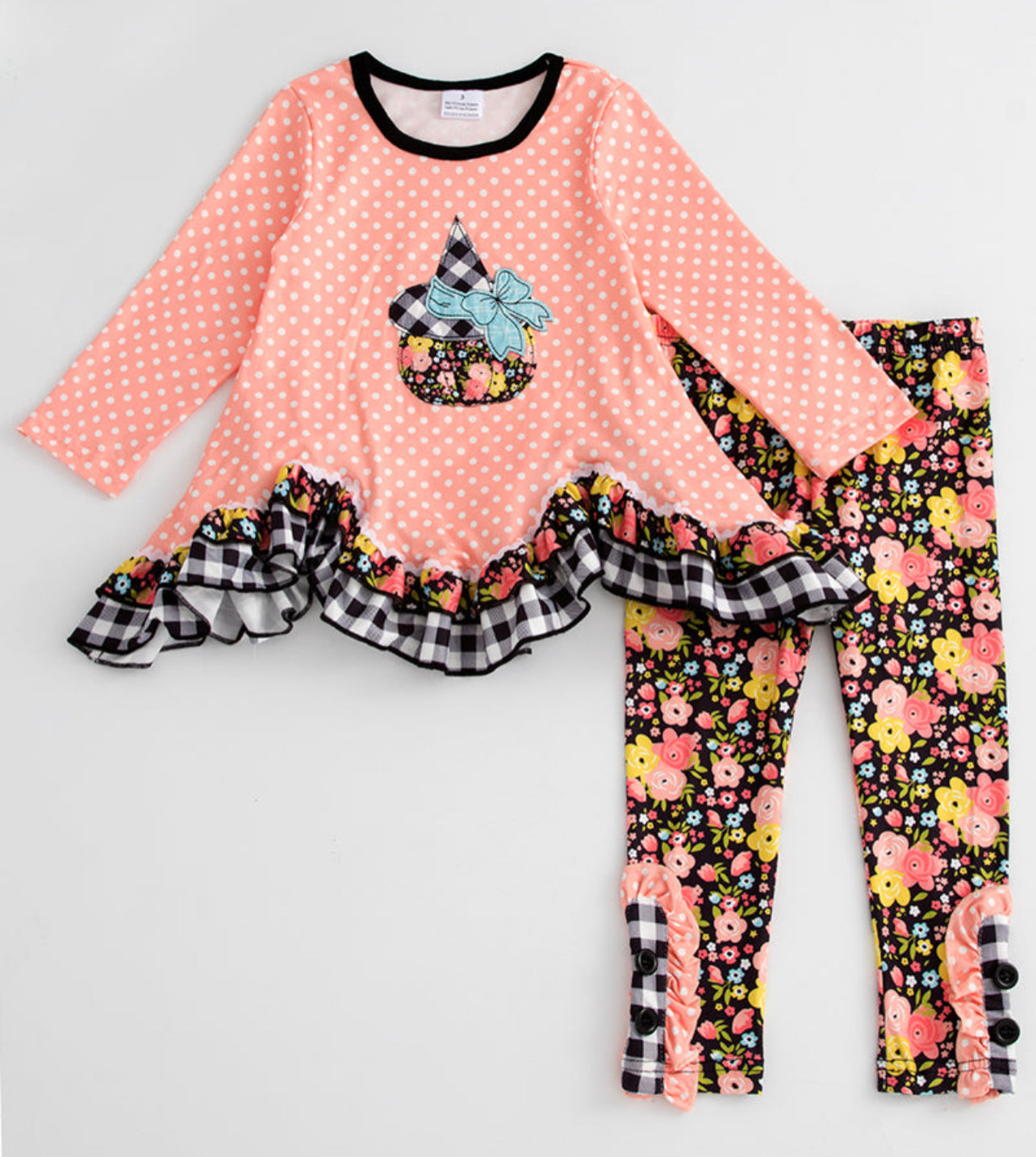 Pumpkin spotted two piece