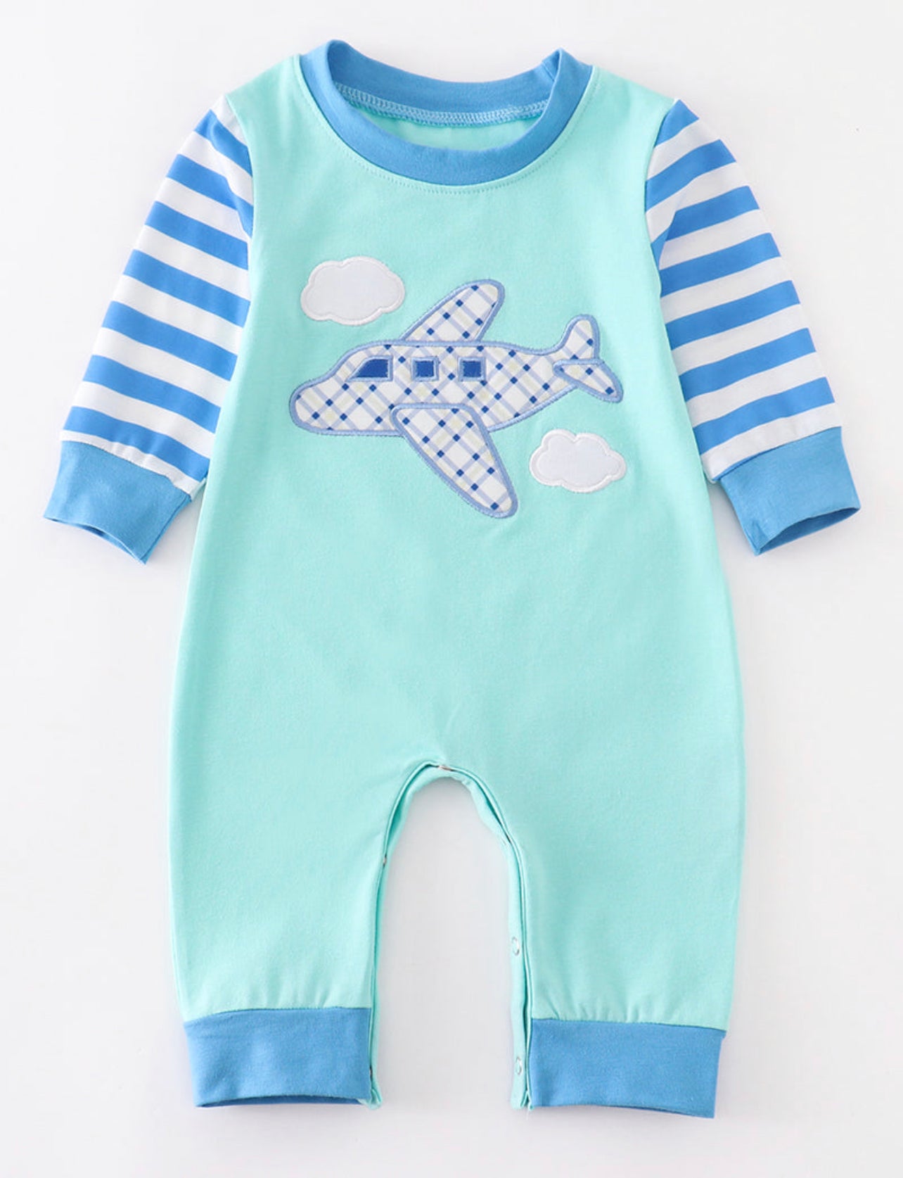 Sky airplane romper