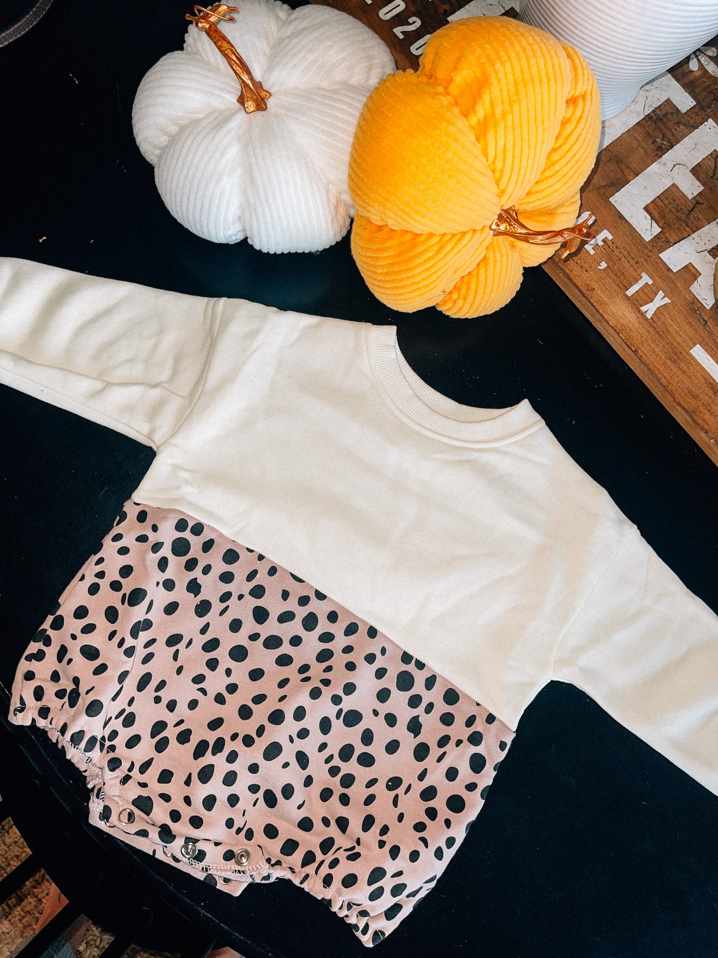 Cheetah sweater romper