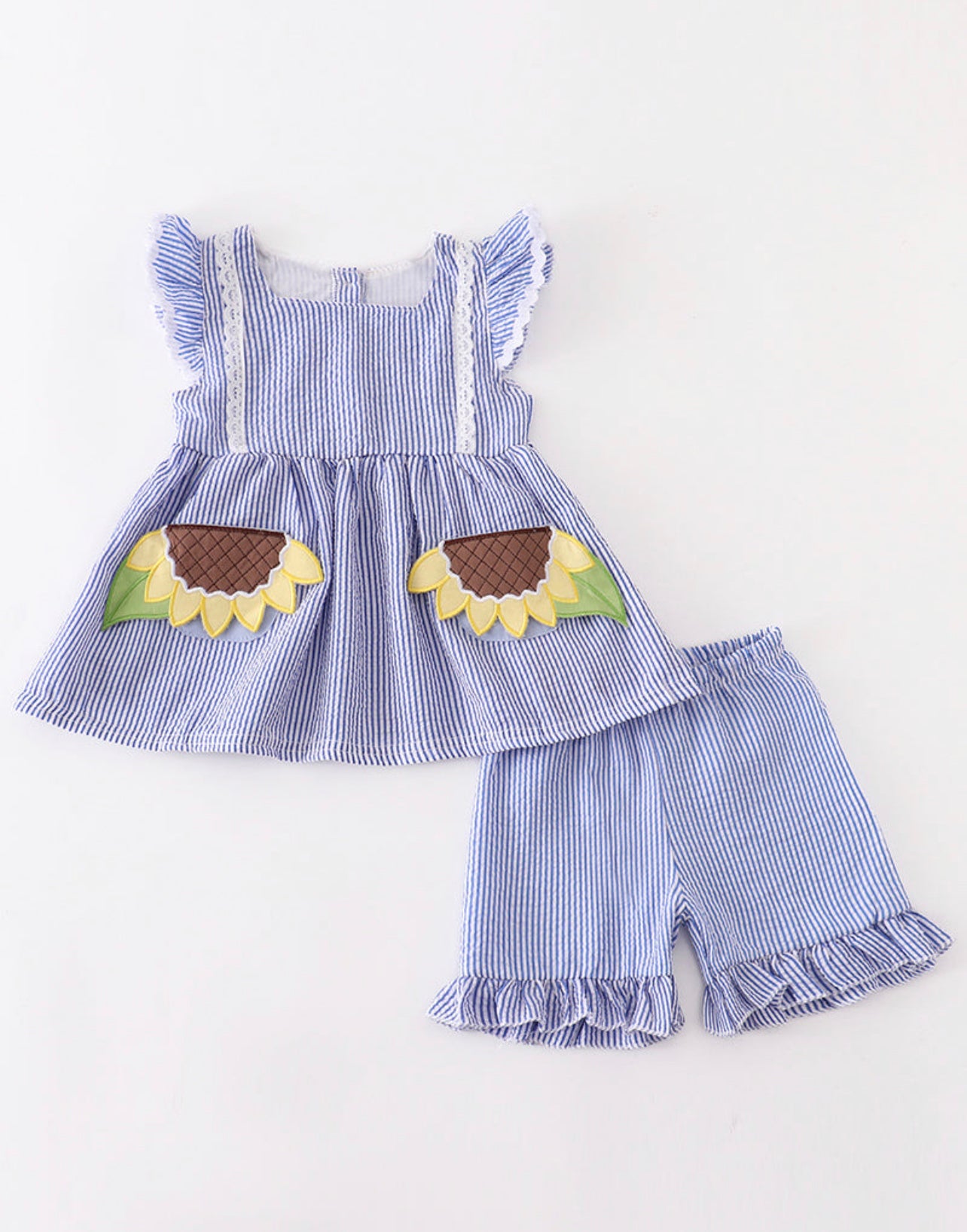 Seersucker sunflower set