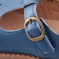 Blue vintage appleseed mary jane shoes