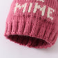 Pink BE MINE knit beanie pom pom hat