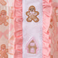 Pink gingerbread embroidery ruffle set