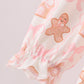 Pink gingerbread embroidery ruffle set