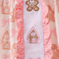 Pink gingerbread embroidery ruffle bubble