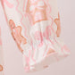 Pink gingerbread embroidery ruffle bubble