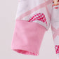 Pink santa claus bamboo ruffle zipper romper