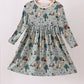 Green character bamboo dress