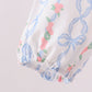 Pink floral bow embroidery set