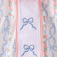Pink floral bow embroidery bloomer set