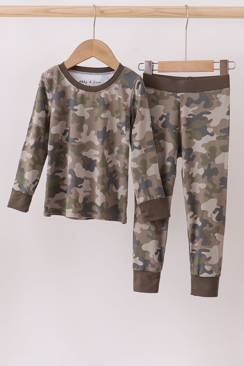 Camouflage bamboo pajama set