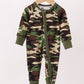Classic Camo bamboo zipper romper
