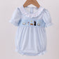 Blue nativity embroidery bubble