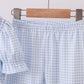 Blue nativity embroidery pants set