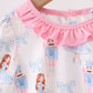 Pink bow nutcracker ruffle bubble