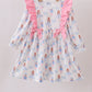 Pink bow nutcracker ruffle dress