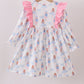 Pink bow nutcracker ruffle dress