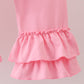 Pink bow nutcracker ruffle pants set
