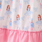 Pink bow nutcracker ruffle dress