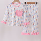 Pink bow nutcracker pants set