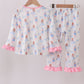 Pink bow nutcracker pants set