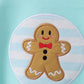 Blue gingerbread applique bubble