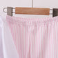 Pink christmas tree embroidery pants set