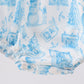 Blue snowman christmas tree smocked bubble