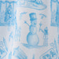 Blue snowman christmas tree smocked dress