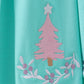 Green christmas tree embroidery dress