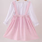 Pink grinch embroidery 2pc set