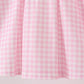 Pink santa claus embroidery gingham pants set