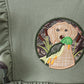 Camouflage dog hunting applique ruffle pants set