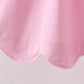 Pink big sister embroidery ruffle shorts set
