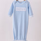 Blue brother embroidery gown