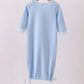 Blue brother embroidery gown